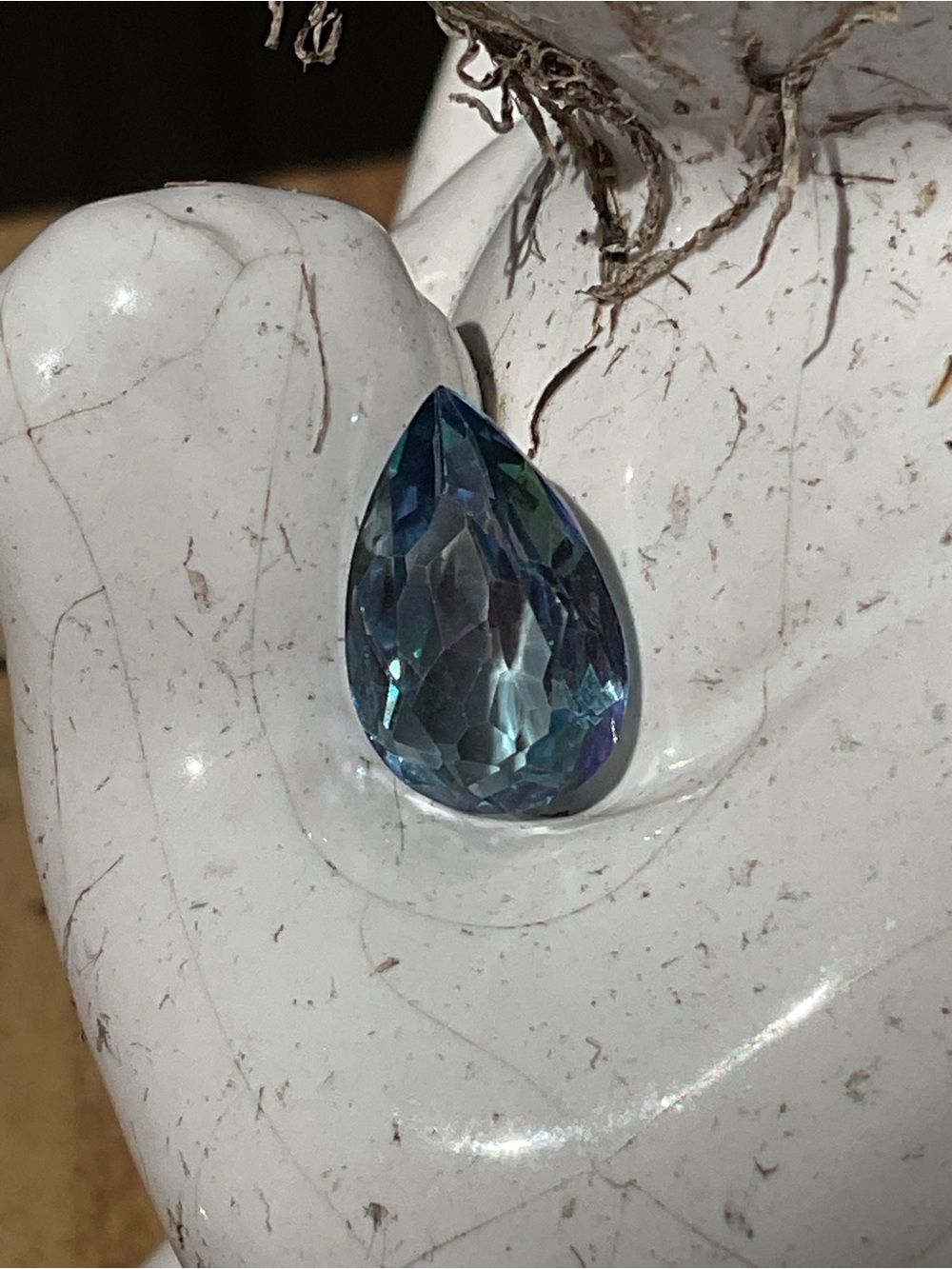 Pear Shaped Blue Topaz Loose Gem